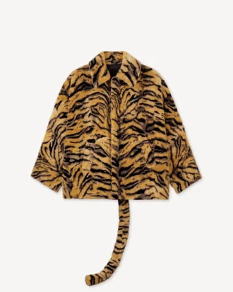 Kenzo Tiger’ Suni Kürk Oversized Paltosu