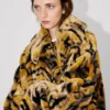 Kenzo Tiger’ Suni Kürk Oversized Paltosu