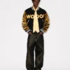 Kenzo Tiger’ Unisex Baskılı Varsity Ceket, Saf Yün