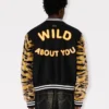 Kenzo Tiger’ Unisex Baskılı Varsity Ceket, Saf Yün