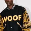 Kenzo Tiger’ Unisex Baskılı Varsity Ceket, Saf Yün