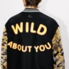 Kenzo Tiger’ Unisex Baskılı Varsity Ceket, Saf Yün