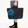 Kenzo Tulip’ Denim Benzeri Dimi Büyük Tote Çanta