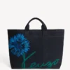 Kenzo Tulip’ Denim Benzeri Dimi Büyük Tote Çanta