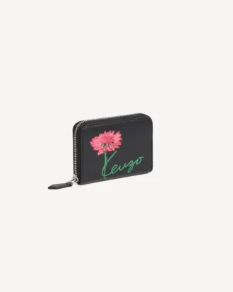 Kenzo Tulip’ Deri Fermuarlı Cüzdan