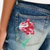 Kenzo Tulip Düz Pantolon Japon Deniminden