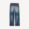 Kenzo Tulip Düz Pantolon Japon Deniminden