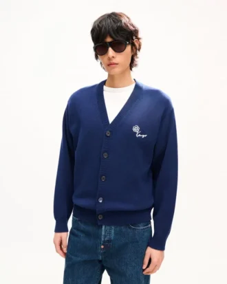 Kenzo Tulip’ Nakışlı Hırka Yün ve Pamuk