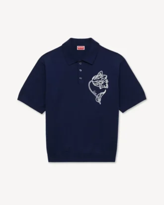 Kenzo Tulip’ Nakışlı Polo Yün ve Pamuk