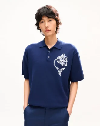 Kenzo Tulip’ Nakışlı Polo Yün ve Pamuk