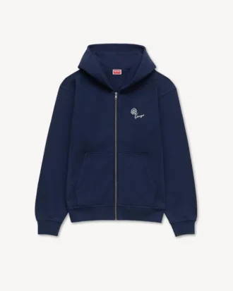 Kenzo Tulip’ Pamuklu Nakışlı Fermuarlı Kapüşonlu Sweatshirt