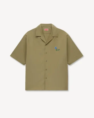 Kenzo Tulip’ Pamuklu Poplin Hawaii Kısa Kollu Gömlek