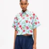 Kenzo Tulip’ Pamuklu Poplin Kısa Kollu Gömlek