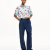 Kenzo Tulip’ Pamuklu Poplin Kısa Kollu Gömlek