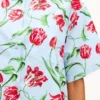 Kenzo Tulip’ Pamuklu Poplin Kısa Kollu Gömlek