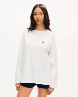 Kenzo Tulip’ Pamuklu Uzun Kollu Rahat Gömlek