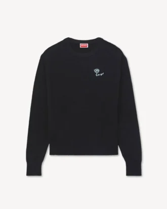Kenzo Tulip’ Süngerimsi Pamuktan Nakışlı Kazak