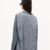 Kenzo Tulip’ Yıkanmış Karışık Keten Denim Hafif İş Kıyafeti Ceketi