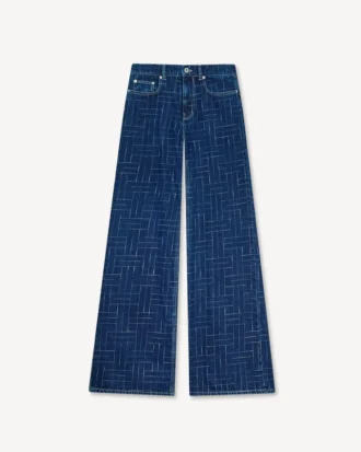 Kenzo Weave’ Ayame Geniş Paça Japon Denim Pantolon