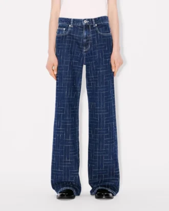Kenzo Weave’ Ayame Geniş Paça Japon Denim Pantolon