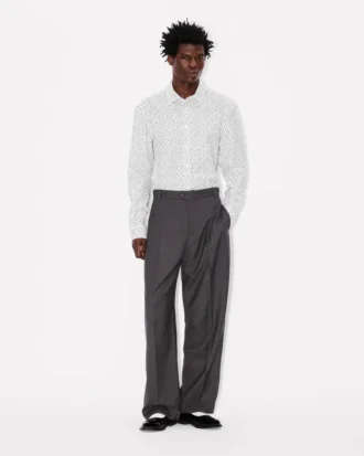 Kenzo Weave’ Yün Jakarlı Düz Kesim Pantolon