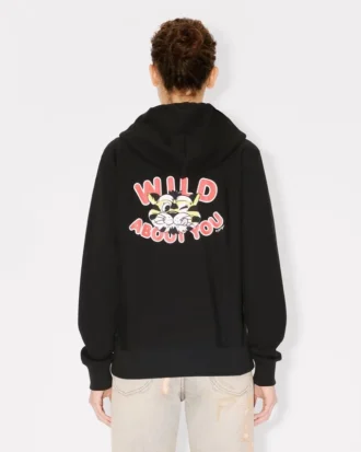 Kenzo Wild Tiger’ Pamuklu Fermuarlı Kapüşonlu Sweatshirt