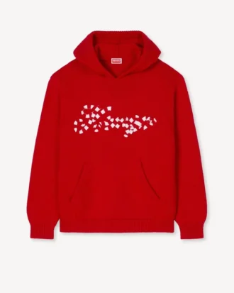 Kenzo Winter Holidays Pamuk ve Yün Nakışlı Kapüşonlu Sweatshirt