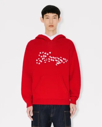 Kenzo Winter Holidays Pamuk ve Yün Nakışlı Kapüşonlu Sweatshirt