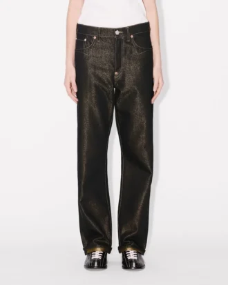 Lurex Japon Denimden Düşük Bel Boyfriend Jean