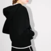 Pamuk ve Yün ‘Boke Flower 2.0’ Nakışlı Fermuarlı Kapüşonlu Sweatshirt