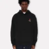 Pamuklu ‘Boke Flower’ Nakışlı Oversize Kapüşonlu Sweatshirt