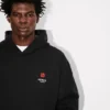 Pamuklu ‘Boke Flower’ Nakışlı Oversize Kapüşonlu Sweatshirt