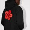 Pamuklu ‘Boke Flower’ Nakışlı Oversize Kapüşonlu Sweatshirt