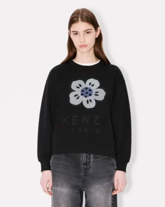 Pamuklu ‘Boke Flower’ Nakışlı Sweatshirt