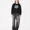 Pamuklu ‘Boke Flower’ Nakışlı Sweatshirt