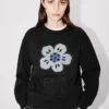 Pamuklu ‘Boke Flower’ Nakışlı Sweatshirt