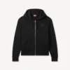 Pamuklu ‘Kenzo Signature’ Nakışlı Fermuarlı Kapüşonlu Sweatshirt