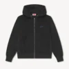 Pamuklu ‘Kenzo Signature’ Nakışlı Fermuarlı Kapüşonlu Sweatshirt