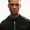 Pamuklu ‘Kenzo Signature’ Nakışlı Fermuarlı Kapüşonlu Sweatshirt