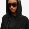 Pamuklu ‘Kenzo Signature’ Nakışlı Fermuarlı Kapüşonlu Sweatshirt