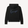 Pamuklu ‘Kenzo Signature’ Nakışlı Fermuarlı Kapüşonlu Sweatshirt