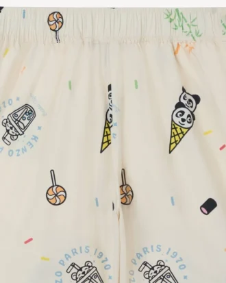 Pamuklu Poplin “Happy Sweet” Bermuda Şort