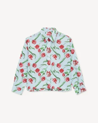 Pamuklu Poplin ‘Kenzo Tulip’ Gömlek