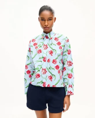 Pamuklu Poplin ‘Kenzo Tulip’ Gömlek