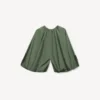 Pamuklu Poplin Oversized Pileli Bluz