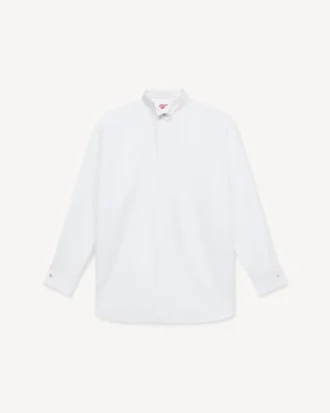 Pamuklu Poplin Stand Yaka Oversize Gömlek