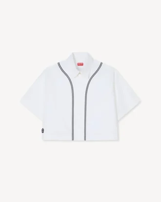 Poplin Pamuktan ‘Boke Flower 2.0’ Beyzbol Kısa Kollu Gömlek