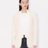 Saf Yün Tek Sıralı Kimono Blazer