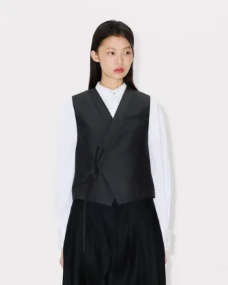 Saf Yün ve İpek Kimono Yelek
