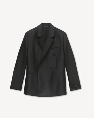 Saf Yün ve İpekten Yapılmış Sivri Yaka Blazer